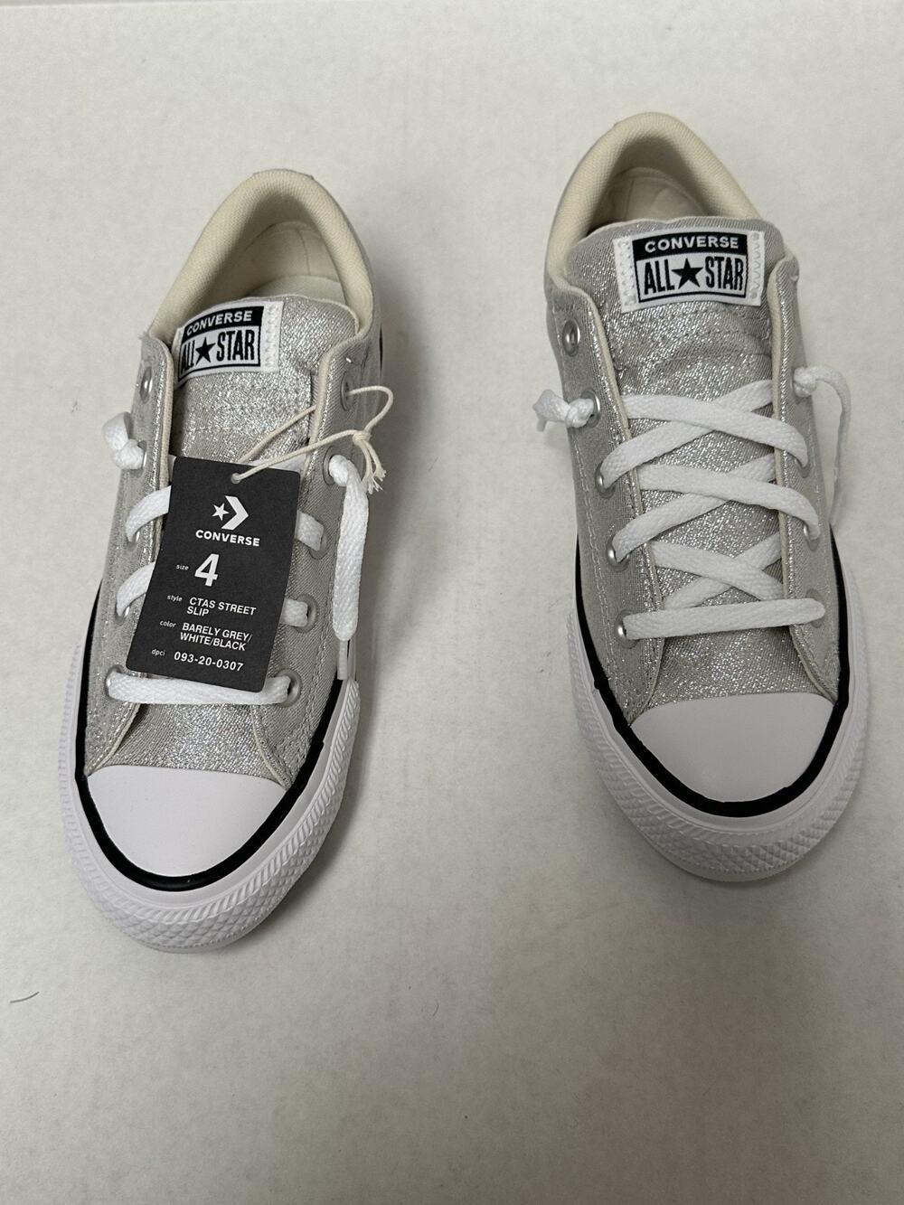 Converse Kids' Girls Shoes Street Low Slip-On Sneakers Gray Size 4